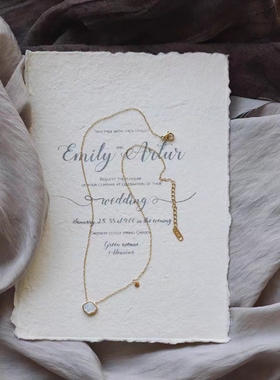 不褪色金色天然贝壳项链