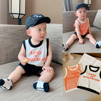 Childrens vest boy ice silk breathable inside wearing protective belly spring and summer thin undershirt boy blouses boy blouse baby vest