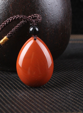 影子石平安扣红竹石钥匙扣