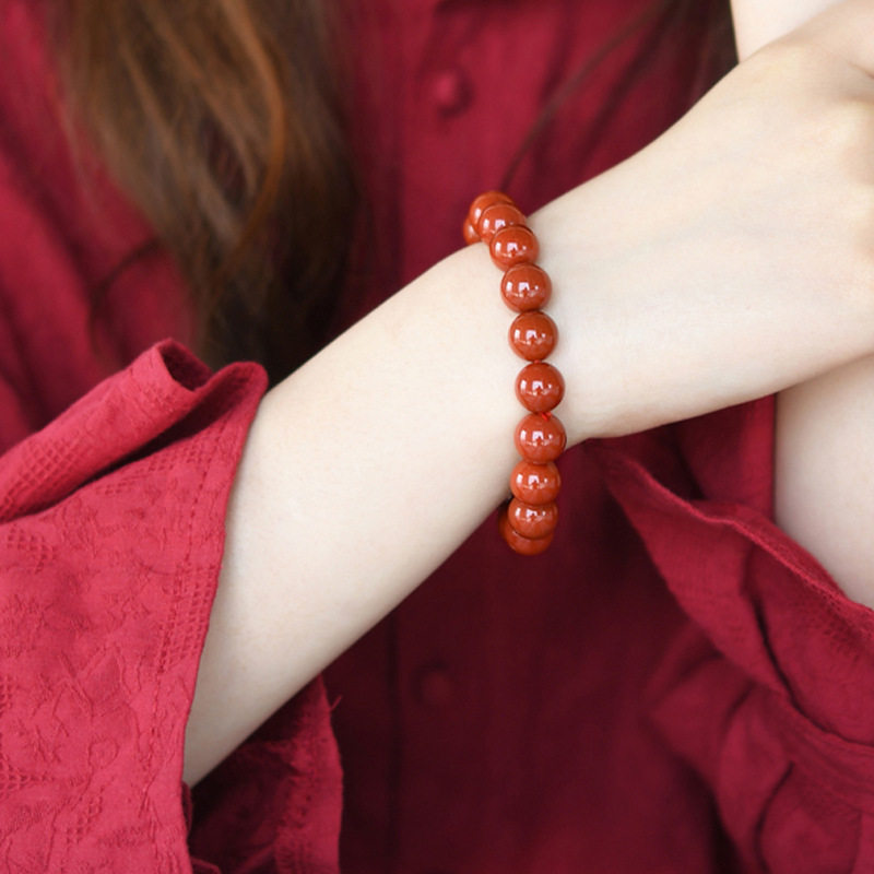 送证书天然正宗川料火焰纹南红玛瑙手链满色满肉单圈手串男女,淘宝优惠券,粉丝福利购,淘宝优惠卷