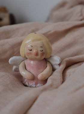 Hi Lovely.麦麦原创手作陶瓷可爱小动物香插摆件水杯器物