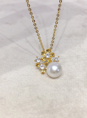 天然淡水珍珠锁骨链百搭女项链