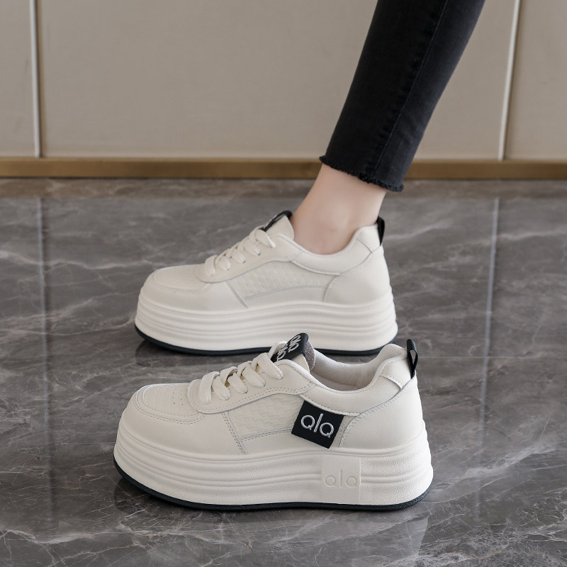 真皮小白鞋女款2026新款春季厚底松糕鞋内增高运动休闲鞋34码板鞋,淘宝优惠券,粉丝福利购,淘宝优惠卷