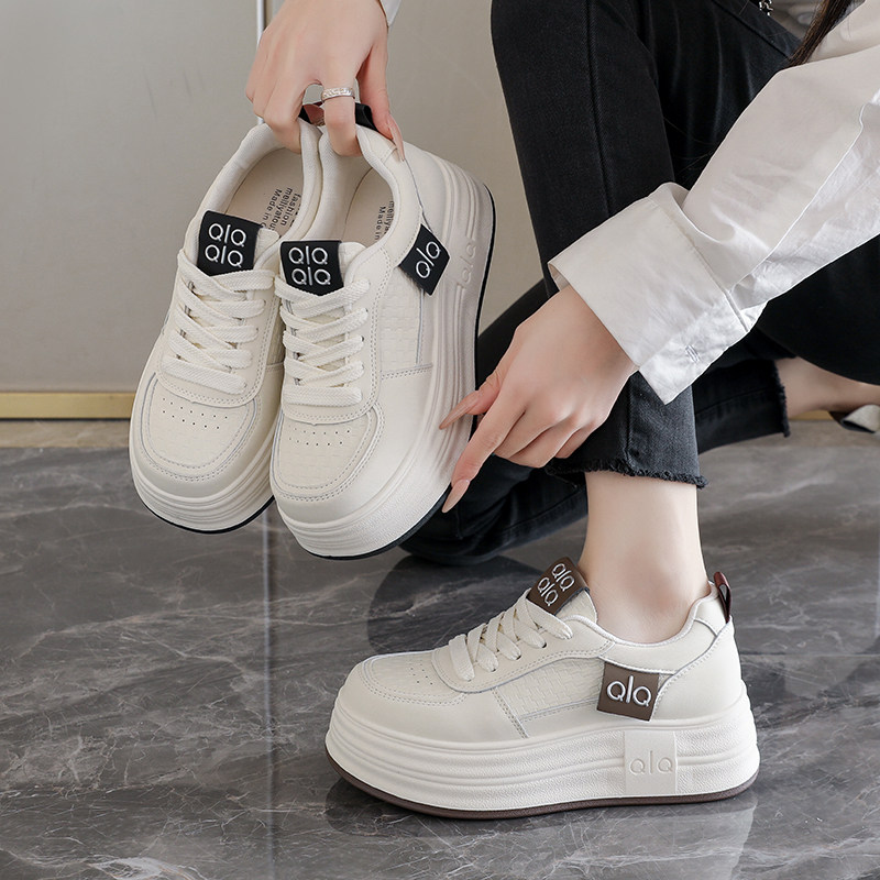 真皮小白鞋女款2026新款春季厚底松糕鞋内增高运动休闲鞋34码板鞋,淘宝优惠券,粉丝福利购,淘宝优惠卷