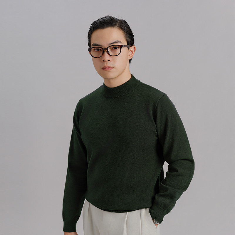 【加厚半高领针织衫】平圆方中毛衣秋冬套头衫内搭长袖打底衫男,淘宝优惠券,粉丝福利购,淘宝优惠卷