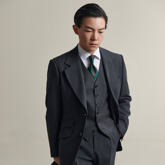 Flat round square middle business suit men's suit getting married