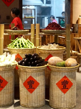 复古竹编箩筐餐饮陈列装饰簸箕