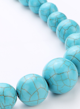 波西米亚风绿松石短项链