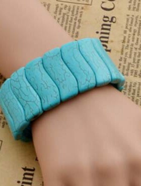 绿松石男女款招财转运手串包邮