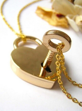 钥匙日韩风未镶嵌短款锁骨链