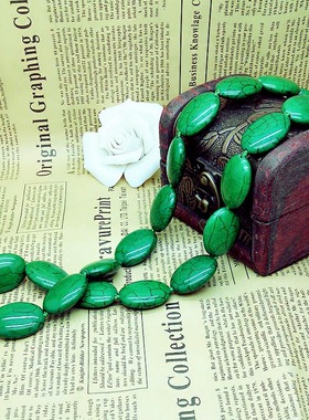 韩国绿松石挂饰短款毛衣链