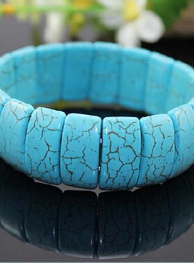 绿松石男女款招财转运手串包邮