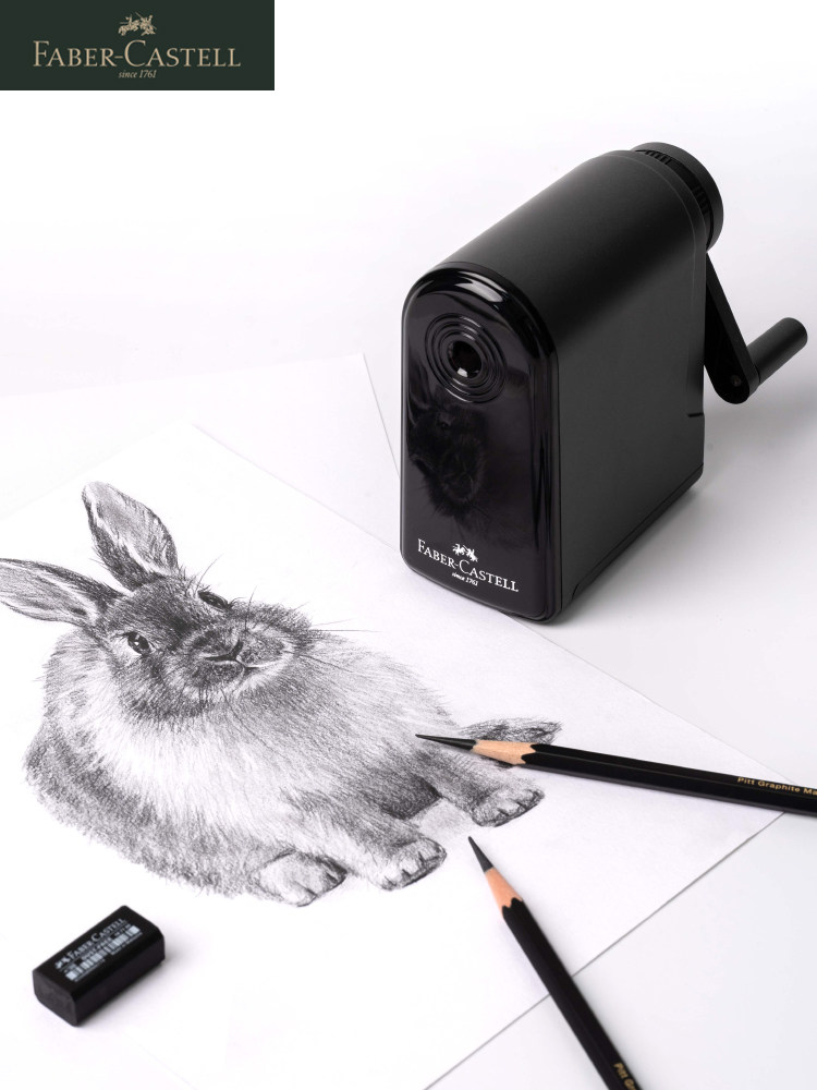 辉柏嘉手摇素描卷笔刀美术专用转笔刀炭笔削笔器绘画削笔刀学生用_虎窝淘