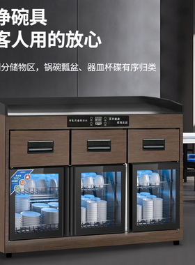 消毒柜商用家用密胺不锈钢陶瓷餐具热风循环烘干包厢茶水餐边柜