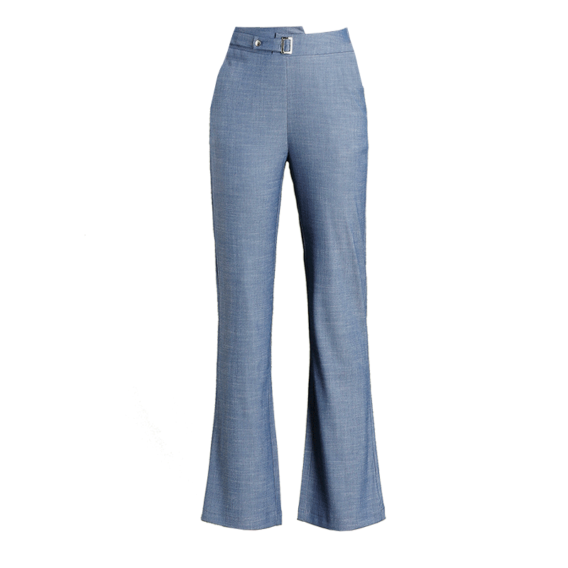 天丝大码九分喇叭裤阔腿百搭牛仔裤 千禧纳牛仔裤