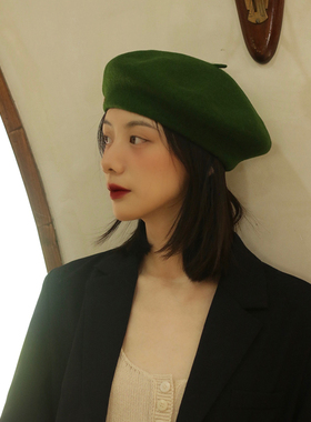 松石绿复古蓓蕾帽同款石原里美