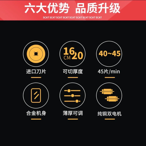 切片机全自动冻肉商用肥牛羊肉卷熟肉切肉机烤肉火锅店电动刨肉机 - 图2