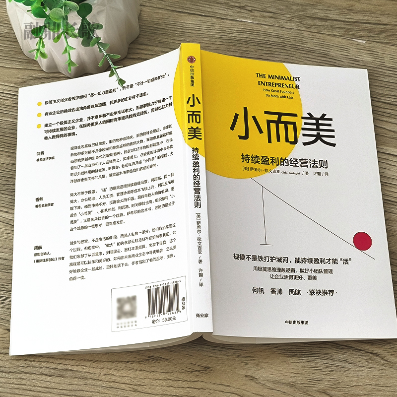 小而美 持续盈利的经营法则 萨希尔拉文吉亚著 何帆 香帅 周航联袂推荐 打造企业的持续盈利能力 中信出版社图书 正版