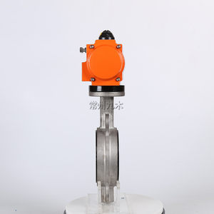 九木不锈钢气动对夹蝶阀D671X-16P 双作用气动软密封蝶阀