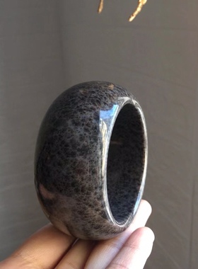 天然特色和田玉满草花豹纹巨无霸大宽版轮胎手镯女玉镯子带证书