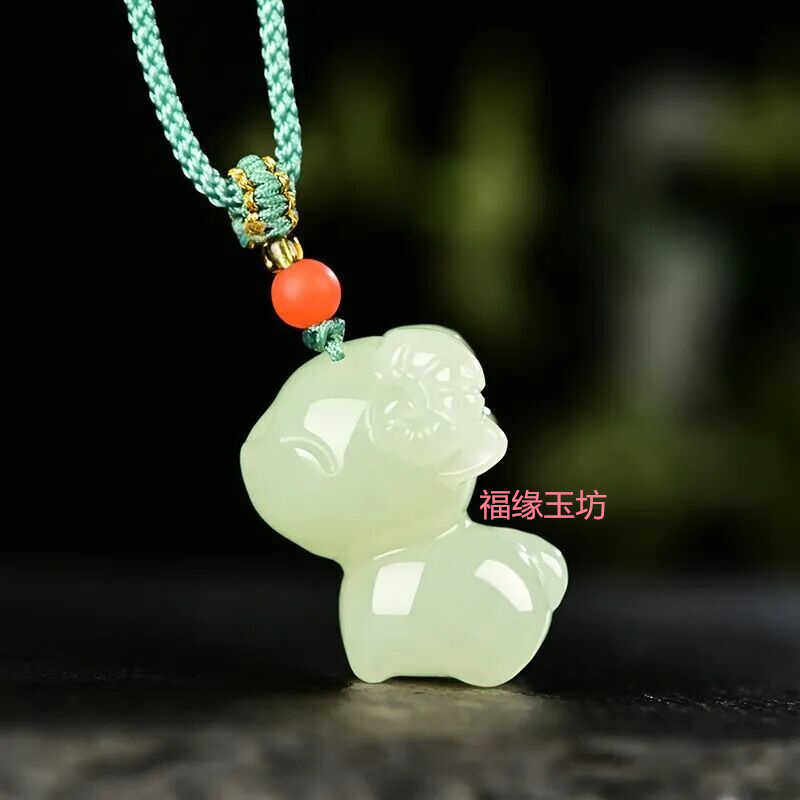 新疆和田玉白玉十二生肖羊玉石吊坠玉坠挂件儿童款男女款,淘宝优惠券,粉丝福利购,淘宝优惠卷