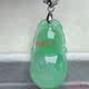 Pure natural Burmese jade full green gourd jade pendant