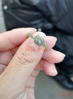 天然和田玉青白玉戒指男女同款