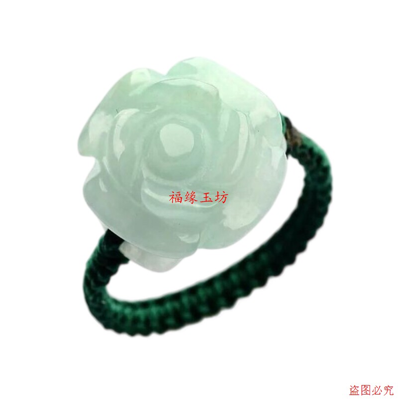 Jade rose ring hand-woven couple model