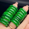 Full green imperial green emerald ring