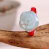 Jade rose ring hand-woven couple model