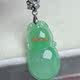 Pure natural Burmese jade full green gourd jade pendant