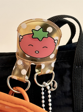 ins风可爱卡通波点包包挂件拓展扣透明双环挂饰行李箱挂扣延展扣