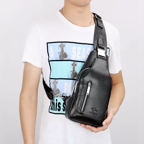 Нагрудная сумка, мужская сумка на одно плечо, сумка через плечо для отдыха для путешествий, рюкзак, из натуральной кожи