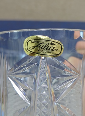 日本进口全新正品波兰产Julia茱莉亚水晶花瓶花器手工切割2176g