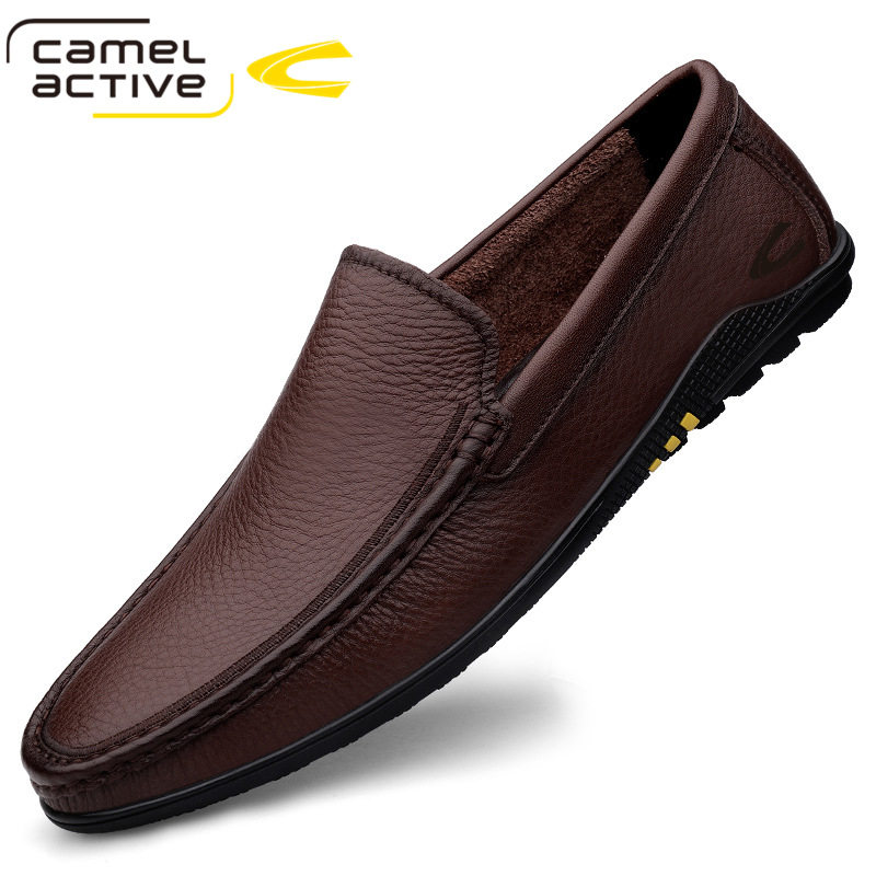 德国骆驼动感男鞋春季商务休闲鞋真皮豆豆鞋懒人驾车皮鞋软皮软底,淘宝优惠券,粉丝福利购,淘宝优惠卷