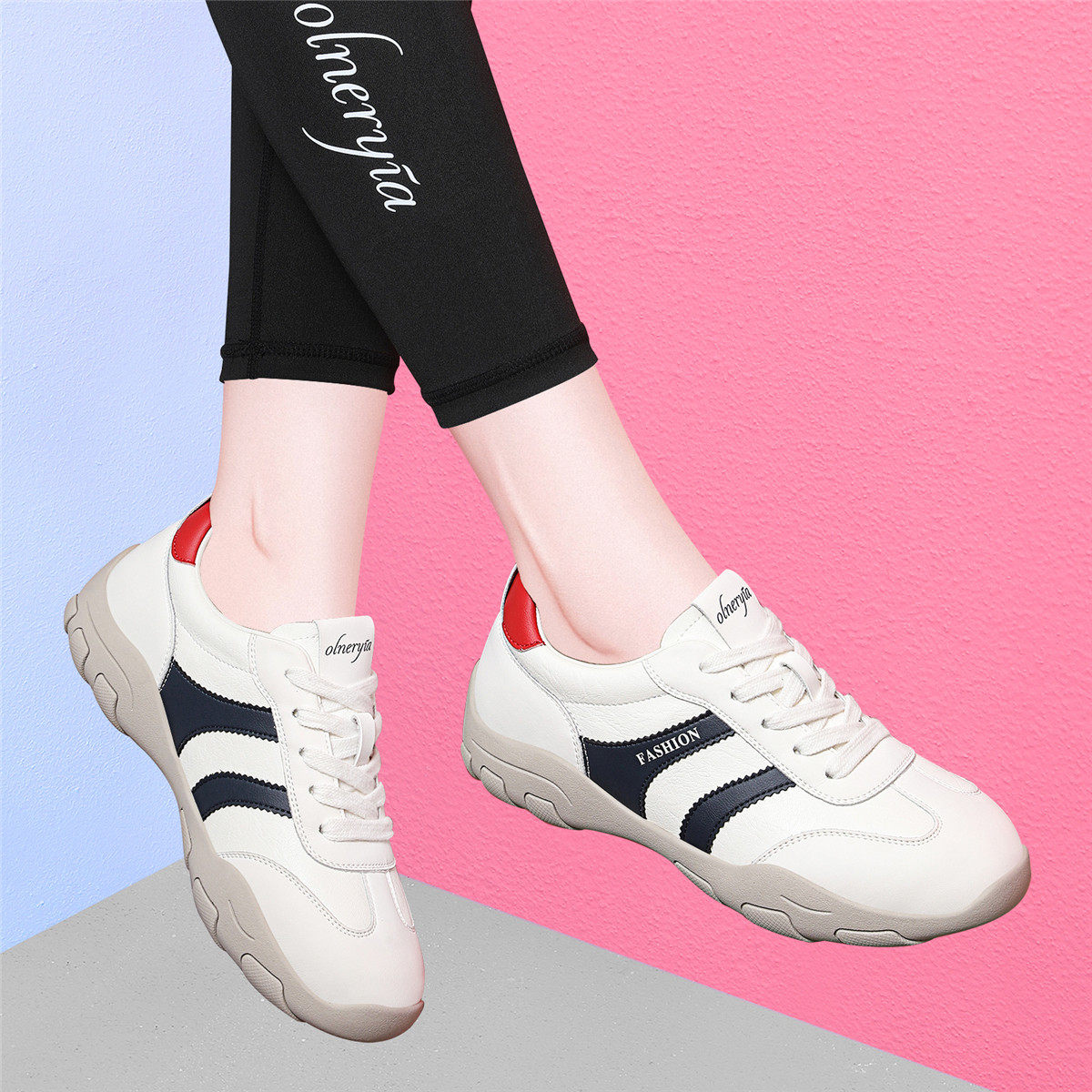 品牌女鞋新款2025爆款时尚气质单鞋平底厚底软底运动休闲小白鞋子,淘宝优惠券,粉丝福利购,淘宝优惠卷