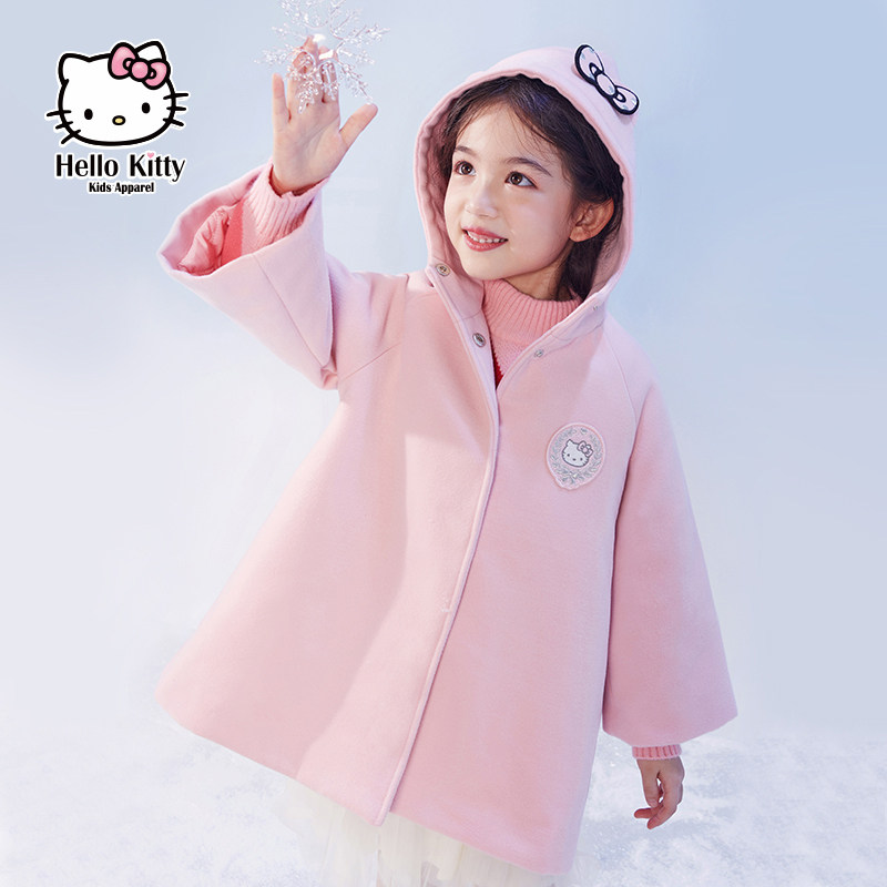 hellokitty童装2020秋冬毛呢大衣 hellokittykidsapparel呢大衣