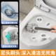 Wall-mounted toilet brush with nail-free installation and powerful decontamination