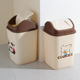 Bathroom trash can for household use with lid 2025 new model