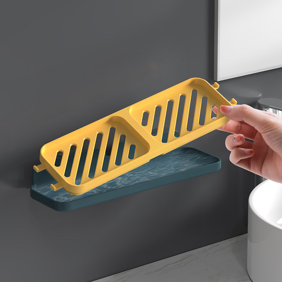 Soap dish storage rack household suction cup wall-mounted