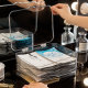 Mask storage box with dust-proof flip-top transparent lid and large capacity