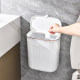 Kitchen wall mounted trash can with lid for home bathroom