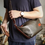Кожаная сумка на одно плечо, оригинальный рюкзак, нагрудная сумка для отдыха, из натуральной кожи