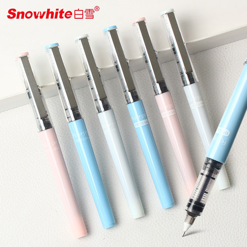 白雪X88直液式走珠笔学生用针管型0.38黑色中性笔0.5红笔蓝签字笔 - 图2
