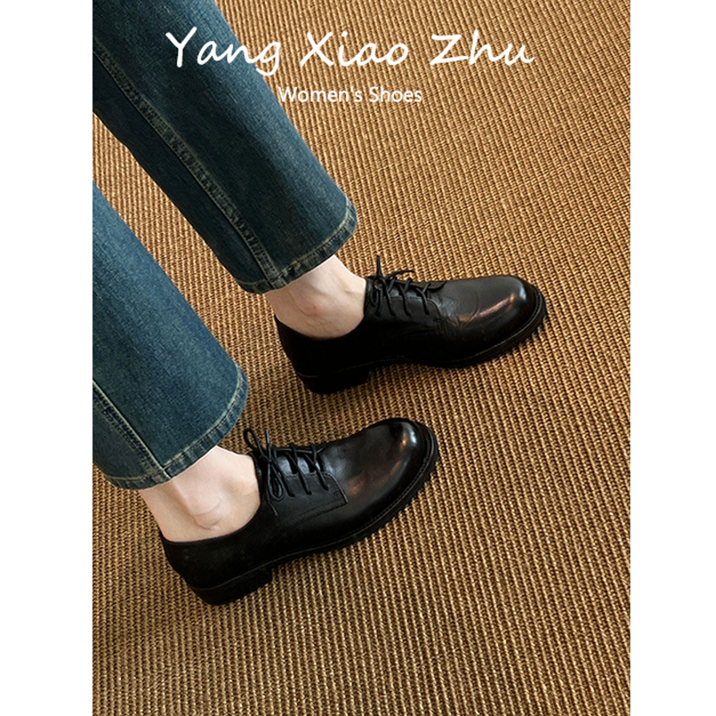 牛皮版~复古英伦风平底小皮鞋女2025学院配裙子百搭系带深口单鞋,淘宝优惠券,粉丝福利购,淘宝优惠卷