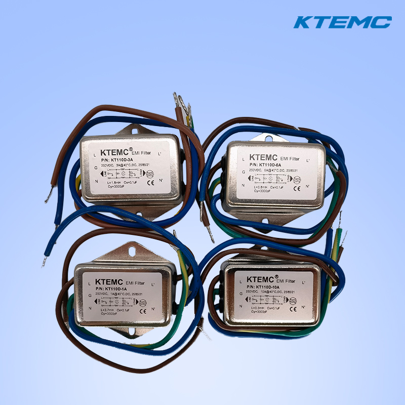 1A/3A/6A/10A音响直流电源滤波器净化器EMI/EMC 12V/24V/36V110V