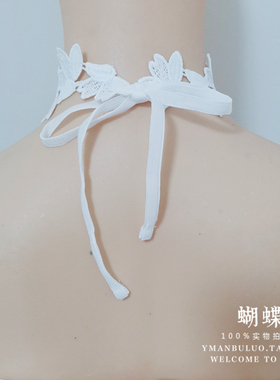 choker日韩风蕾丝原创白色锁骨链
