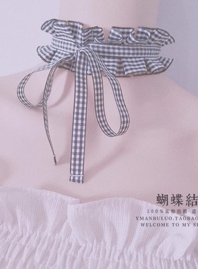 蝴蝶结界颈带项圈不含金属成分