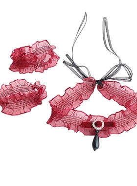 花边颈带choker项圈弹力手链