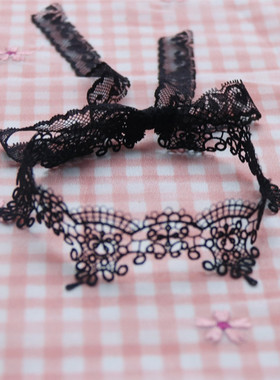 choker防过敏原宿蕾丝系带锁骨链